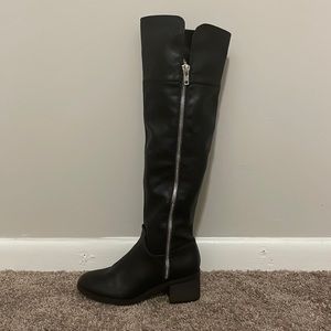 Universal Thread faux leather black boots